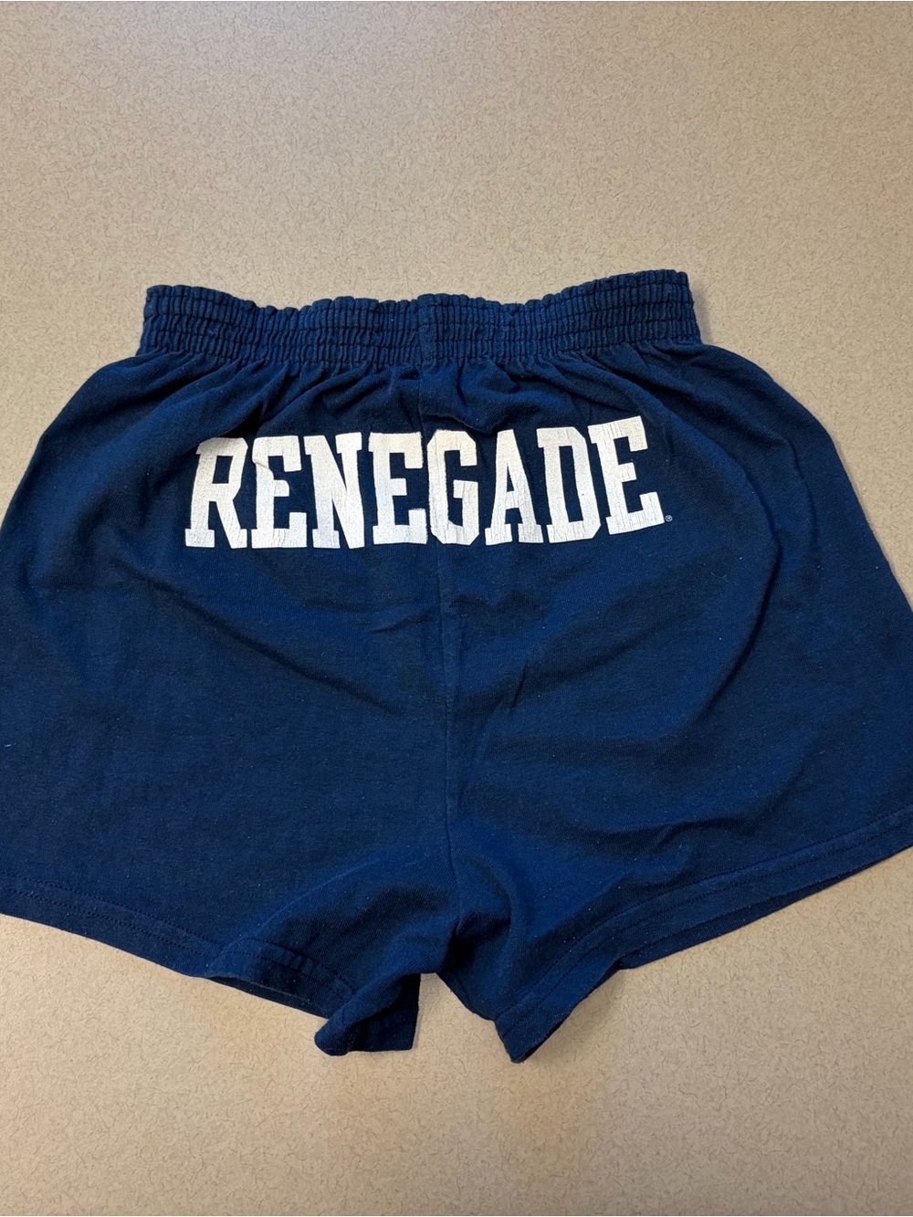 Soffe Navy Athletic Shorts with White RENEGADE Print